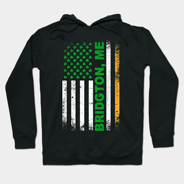 Irish American Flag BRIDGTON, ME Hoodie by Curry G